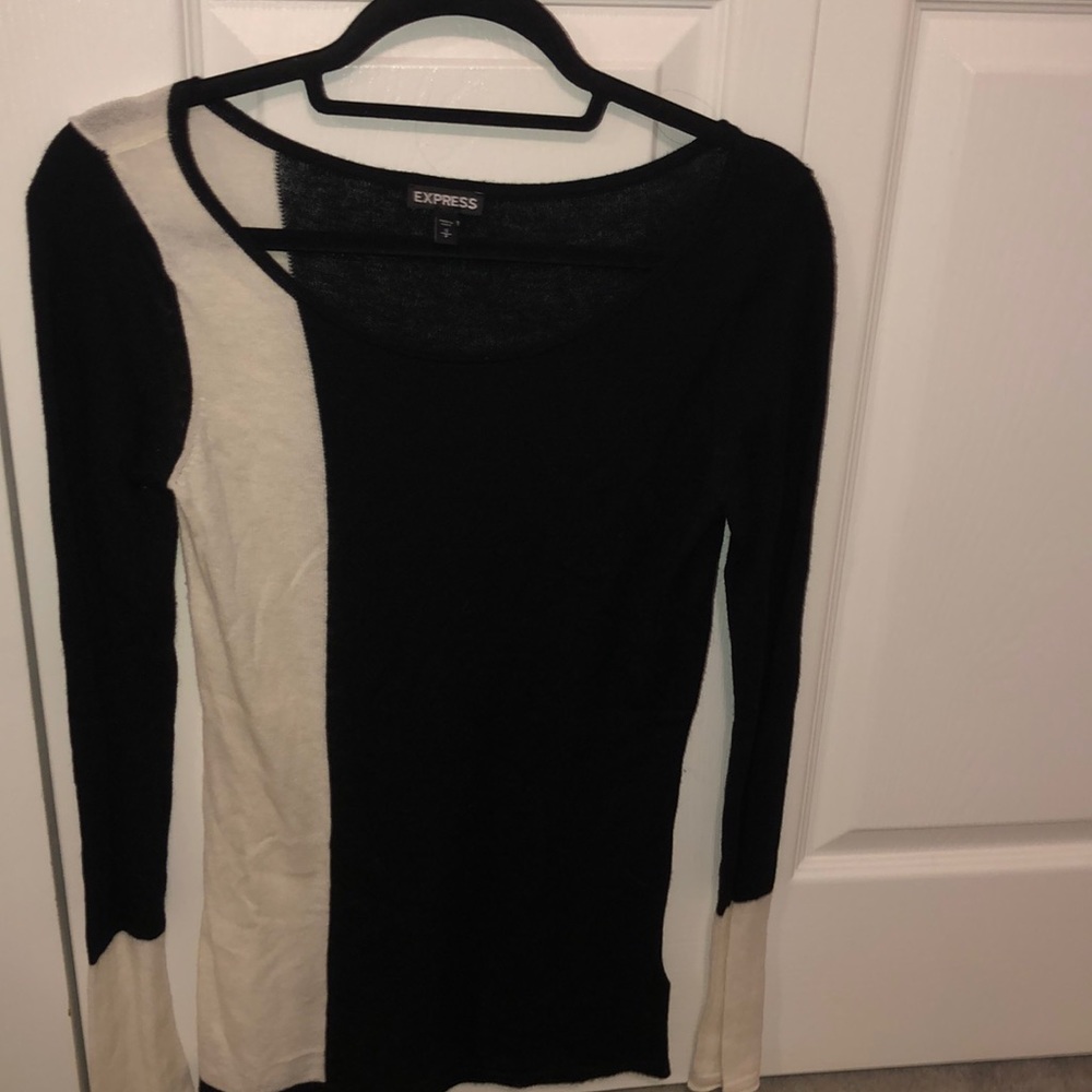 Black and white sweater